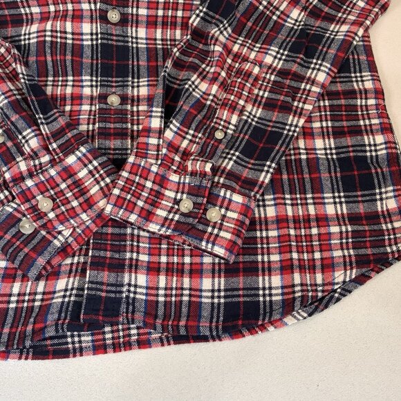 Sonoma Supersoft Flannel Shirt NEW Mens Medium Blue‎ Red Plaid Pockets Button Up - Picture 6 of 8